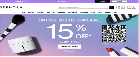 Sephora Official Website
